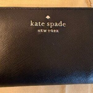 Kate Spade Black Medium Leather Bifold Wallet (NWOT)